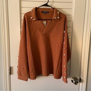 Simply Southern Winter Jewelled Quilted Top New with Tags Size Large